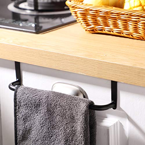 Over Cabinet Door Towel Bar (Black)