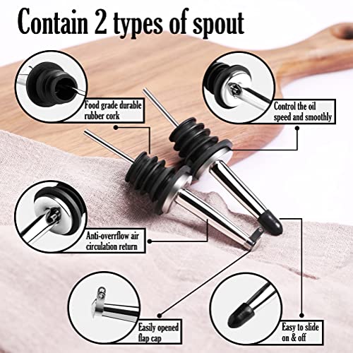 Sweejar Ceramic Olive Oil Dispenser Bottle (15.5 oz, Set of 1 / Gradient Yellow)