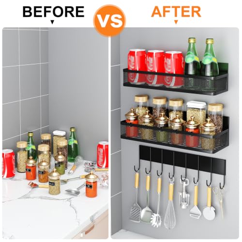 Magnetic Spice Rack for Refrigerator (3 Pack)