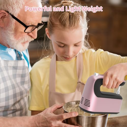 9 Speed Digital Hand Mixer Electric (Rose Gold)