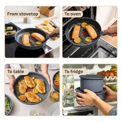 Ingenio Essentials Cookware Set with Detachable (Gray / 11-Piece induction)