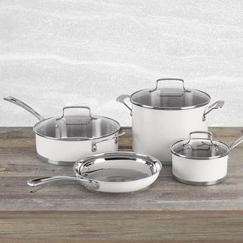 Matte White Stainless Steel 11 Piece Set (White)