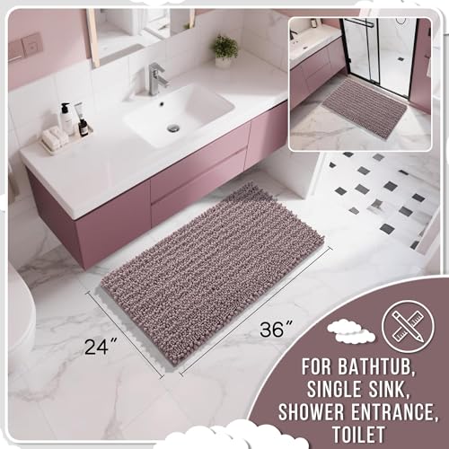 Large Bathroom Rugs Non Slip Washable 36x24 Inch