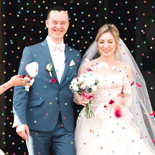 Rainbow Star Confetti Glitter Star Confetti Party Supplies