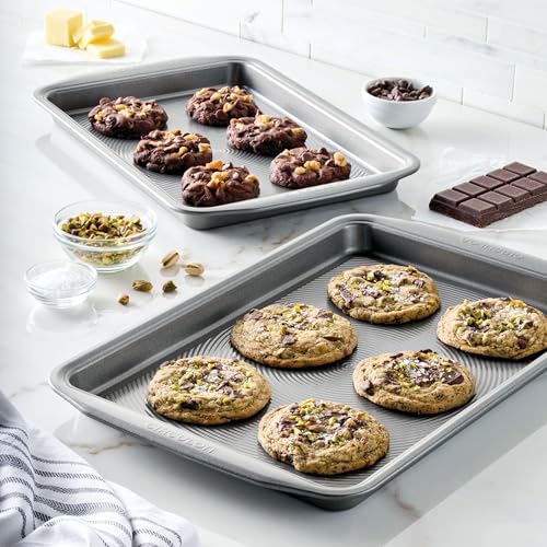 Bakeware Nonstick Cookie Pan Set (Set (9" x 13" & 10" x 15") / Gray)