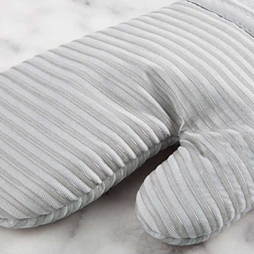 Quilted Cotton Terry Cloth Oven Mitt (Matte Grey)