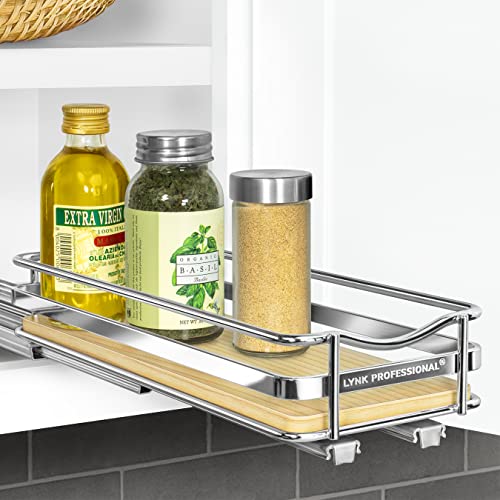 lite™ Pull Out Spice Organization for Cabinets (Wood / 4-1/4" - 1 Tier)
