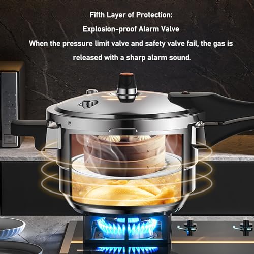 80Kpa Pressure Cooker Stainless Steel 8L Large Capacity (8.5 Quarts / Stainless steel)