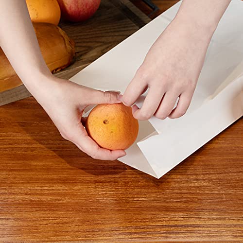 Bag Tek 12lb Paper Bags 100 Disposable Lunch Bags (12 lb / White)