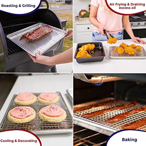 Half Sheet Baking Pan and Rack Set Warp (2 Count)