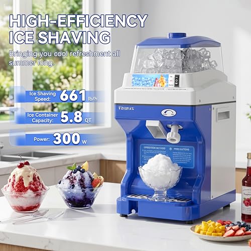 Ice Shaver Machine 300W (5.8Qt)
