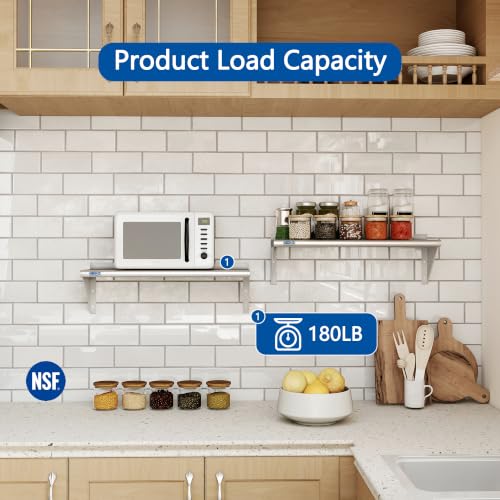 HARDURA 2 Pack Stainless Steel Shelf 12" X 36" (12" x 36"-2 PACKS)