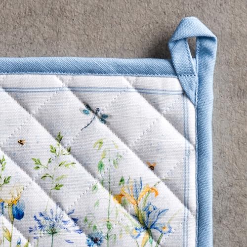 Pot Holders 100% Cotton Potholders (012 - Fleurs De Mai / 8" x 8" (Pot Holder Pack of 1))