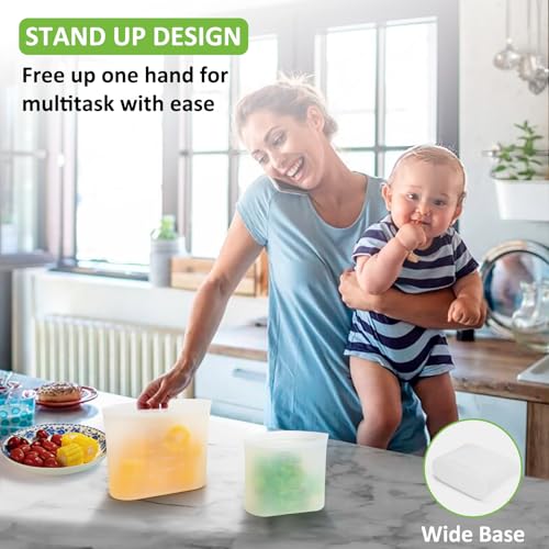 Reusable Sandwich & Snack Bags (Translucent | S+XS | 8 Pack)