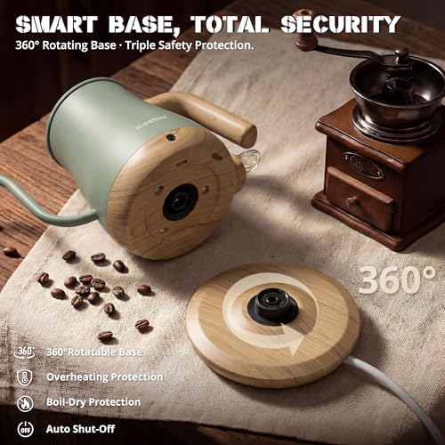 Gooseneck Electric Kettle (Light Green / 0.8 Quarts)