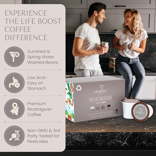 Organic Decaf Low Acid Coffee K Cups (10 Count (Pack of 1))