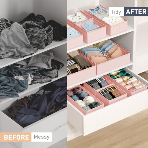 Drawer Organizer Clothes (Pink / 30 Pack)