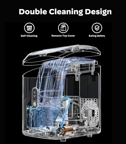 Nugget Ice Maker Countertop (Black-transparent / 36lbs)