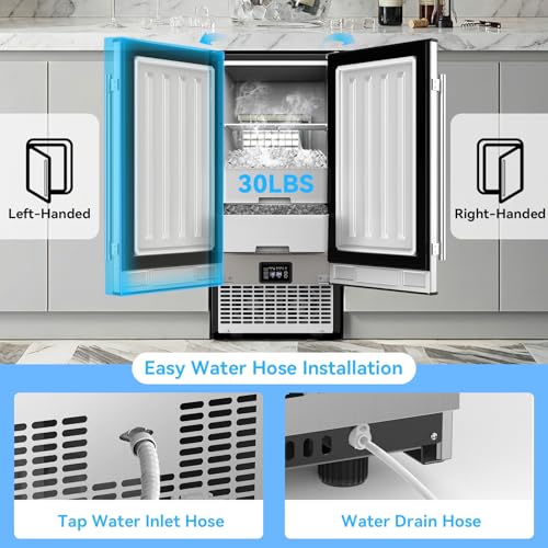 Under Counter Ice Maker with Refrigerator Function (Stainless Steel)