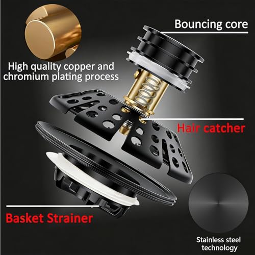 Bathtub Drain Stopper (Matte Black)