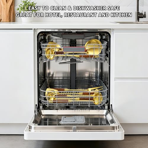 18 10 Stainless Steel Kitchen Utensils Set (Small / GOLD-10 Pieces)