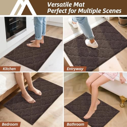 Kitchen Rugs Non Slip Washable 20"x32" (Brown / 20"X 32")