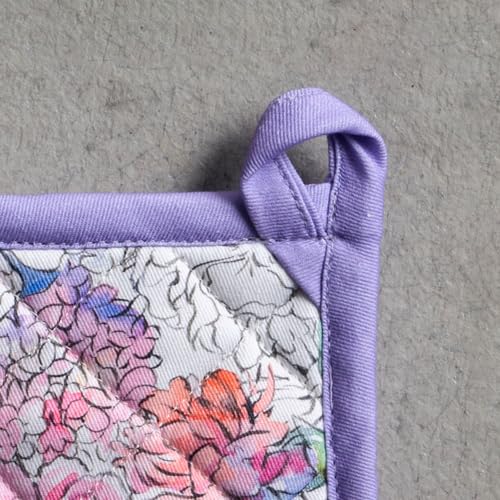 Pot Holders 100% Cotton Potholders (044 - Floral Love / 8" x 8" (Pot Holder Pack of 1))