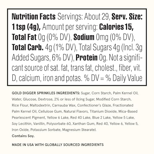 Gold Digger Gold & White Sprinkle Mix 2 Pack (2 Pack / Gold Digger)