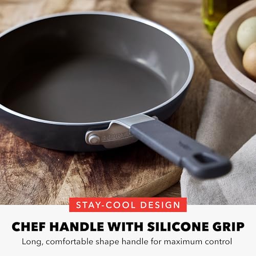 x Bobby Flay 8" Diamond Ceramic Nonstick Frying Pan (8" Frying Pan Skillet / Black)