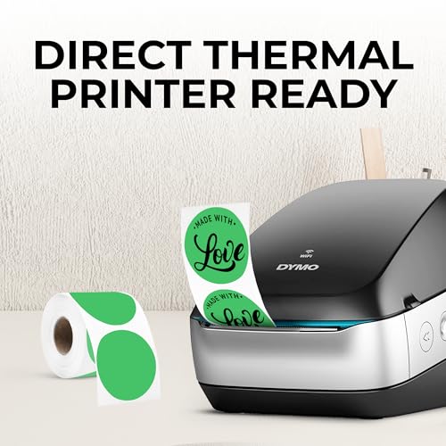 Dark Green Thermal Labels (Dark Green / 300 Stickers)