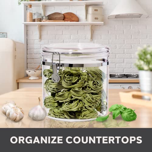 Jumbo Clear Canister with Clamp Lid (150-Fluid Ounce / Canister)