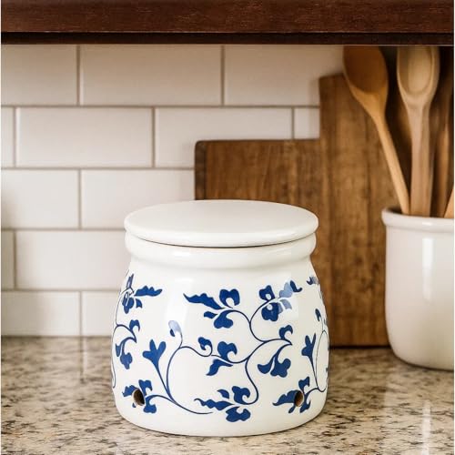 Terracotta Garlic Storage Container