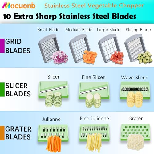 Vegetable Chopper Veggie Cutter Onion Food Potato Tomato Dicer With Blade (10 Blade)