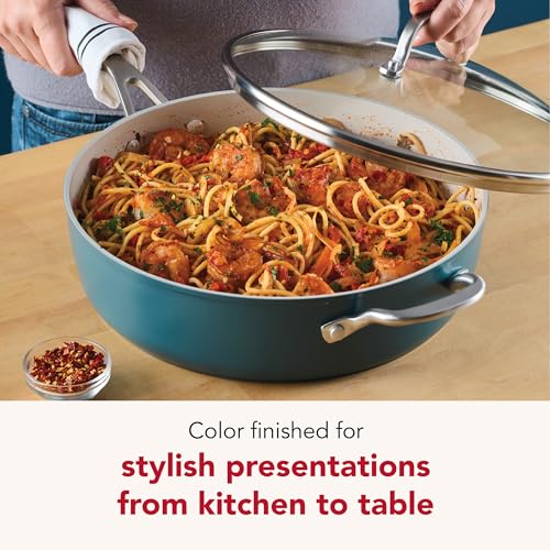 Hard Anodized Ceramic Induction Nonstick Cookware Saute Pan (5-Quart)