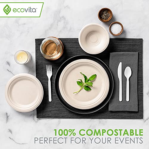 100% Compostable Paper Plates [9 in.] (Large)
