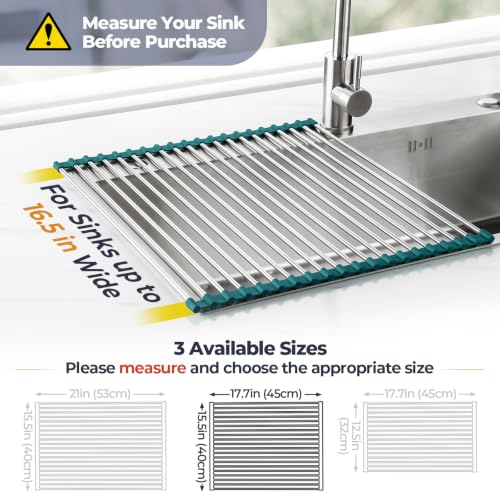 Roll Up Dish Drying Rack Over Sink