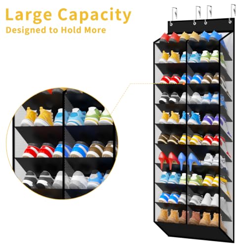 Over the Door Shoe Organizer (Piano White-1 Pack of 20 Pockets)