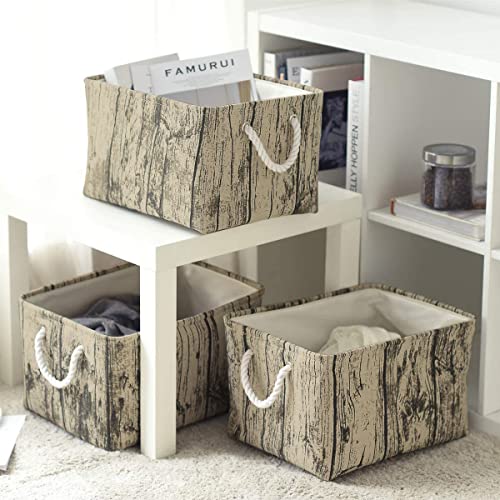 Fabric Storage Basket (Tree Stump / Large-3 Pack)