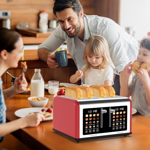 4 Slice Toaster Touch Screen (Red)