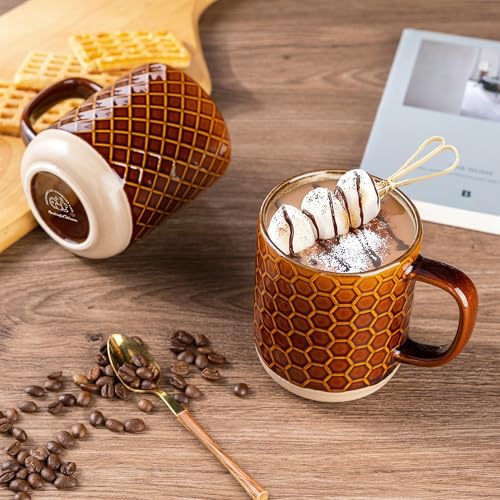 Coffee Mugs Set of 4 (Caramel / Set of 4 (16 Ounces))
