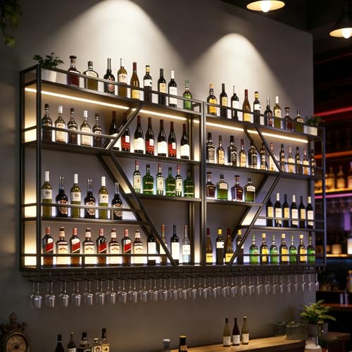 94.4in Large Wall Mounted Wine Rack