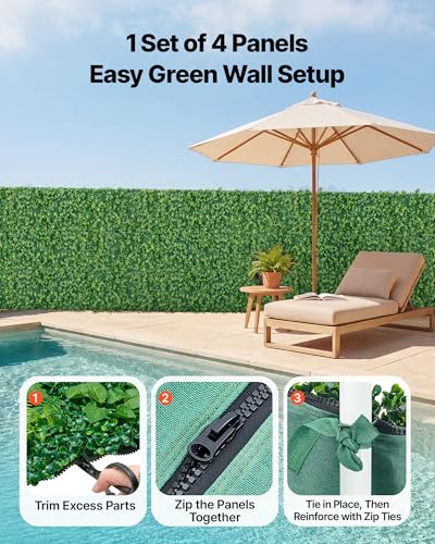 Artificial Plant Wall (Mixed Leaf / 2×8 FT-4Pcs)