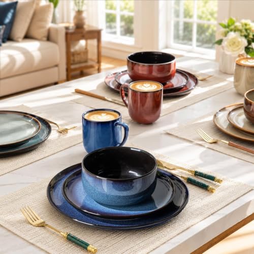 Ceramic Coffee Mugs Set of 6 (reactive glaze-Mixing / set of 6)