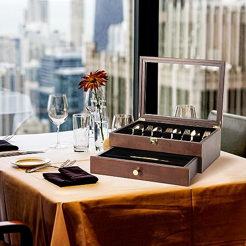 Silverware Box (2 Layer Walnut)