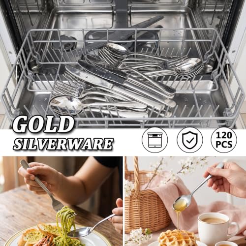 Forks and Spoons Silverware Set (240PCS Dinner Forks+ Dinner Spoons)
