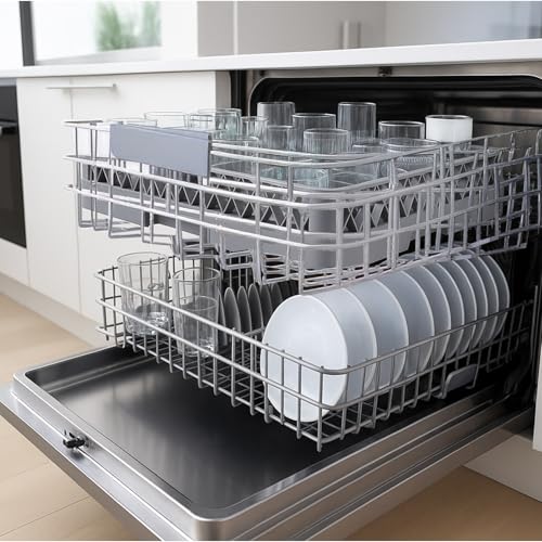 1 Pack Commercial Dishwasher Tray Rack (Gray / 25 Grid)