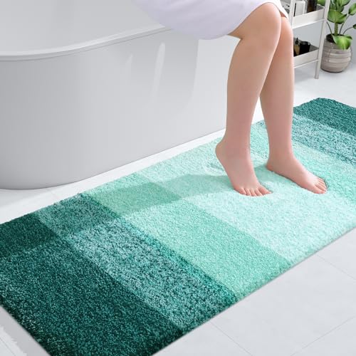Bathroom Runner Rug 59x24 (59" X 24" / Blackish Green)