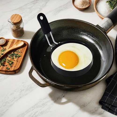 4 Pack 3.5'' Egg Rings Set with Silicone Handle