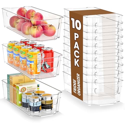 Clear Fridge Organizer (12.4 inch 10 Pack)