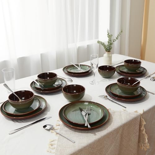 Ceramic Dinnerware Sets for 12 (Sage Green / Set (36pcs))